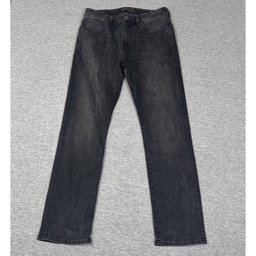 34 Heritage Jeans Mens 32x32 Black Denim Courage Mid-Rise Straight Stretch
